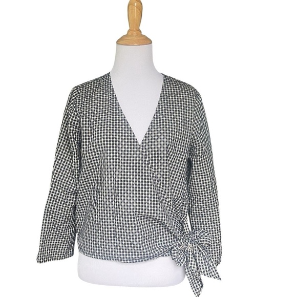 Women's Madewell Shiloh  Faux Wrap Top - Picture 1 of 7